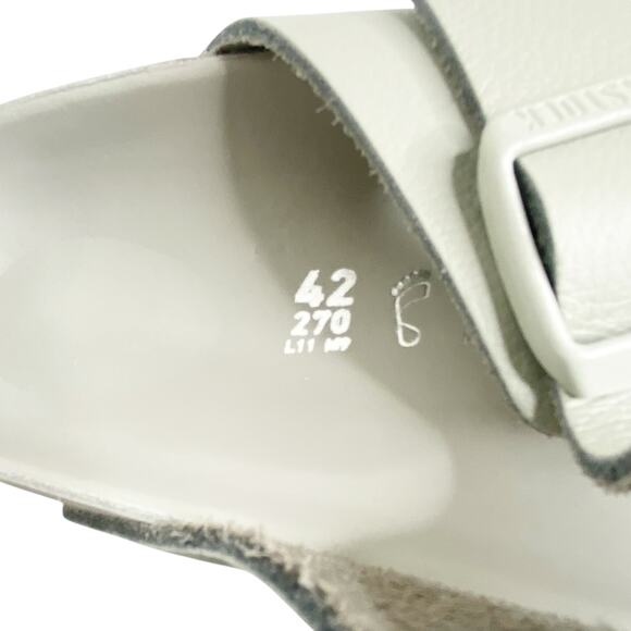 NWT BIRKENSTOCK Mens arizona ALL leather wrapped sandal mineral gray size 42 main image 3
